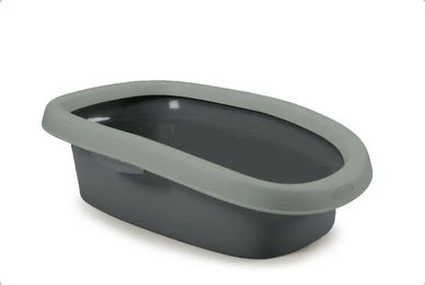 Produktbild von Stefanplast Sprint Katzentoilette offene Schale aus recyceltem Kunststoff Grau