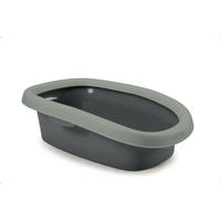 Produktbild von Stefanplast Sprint Katzentoilette offene Schale aus recyceltem Kunststoff Grau