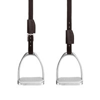 Produktbild von Steigbügelriemen Passier Velvet Touch Mono mit Nyloneinlage Schwarz 25mm