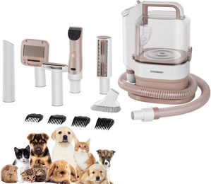 STEINBORG Tierhaarentferner und Fellpflege-Set für Hunde und Katzen mit Staubsauger und Bürste, Weiß – Bild 1 von 13