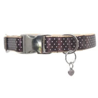 Produktbild von Steinnacher The Royal Hund und Katzen Band Dotty Braun mit weißen Punkten 2,0 cm Breite