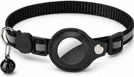 StellarLuma Reflektierendes Katzenhalsband mit Tracker-Halter für AirTag GPS und Glöckchen – Bild 1 von 5