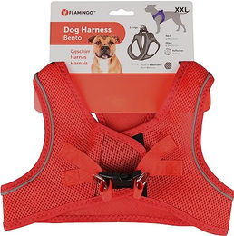 Produktbild von Step&GO BENTO Hundegeschirr Flamingo Rot XXL aus Nylon