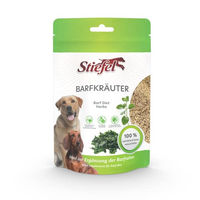 Produktbild von Stiefel Barf Kräuter Pulver für Hunde zur Verdauung und Magen-Darm-Unterstützung 100 g