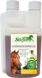 Stiefel Schwarzkümmelöl für Pferde 250 ml zur Unterstützung von Immunsystem, Atemwegen, Verdauung sowie Haut und Fell - 250 ml – Bild 1 von 4