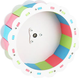 Stilles Hamsterrad in Sonnenblumenform aus Kunststoff für Hamster und Katzen mit 13 cm Durchmesser – Bild 1 von 1