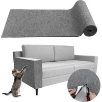 Produktbild von STILVORA Selbstklebende Katzen Kratzmatte aus Teppich Hellgrau 100x40 cm