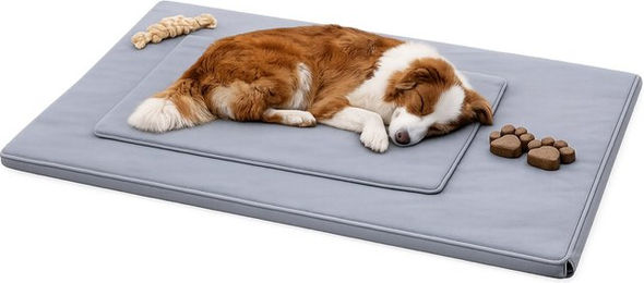 Stoffschmiede Hundematte Kühlmatte für Hunde 70x100cm Grau Braun – Bild 1 von 1