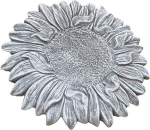 Stone and Style Vogeltränke Sonnenblume aus Kunstharz Grau frostfest – Bild 1 von 3