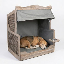 Strandkorb-King Hundestrandkorb XL aus Teakholz naturfarben – Bild 1 von 4