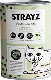 Produktbild von STRAYZ Bio Hundefutter Huhn und Zucchini 6x400g