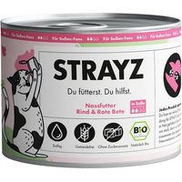 Produktbild von STRAYZ Bio Hundefutter Rind und Rote Beete Stückchen in Sauce 6x200g - 6 x 200 g