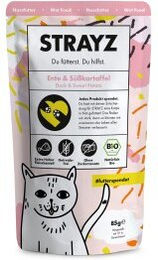 Produktbild von STRAYZ Bio Hundepaté Ente und Süßkartoffel 14x85g - 14 x 85 g