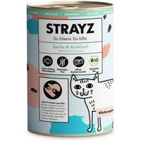 Produktbild von STRAYZ Bio Katzen Nassfutter Lachs und Broccoli Paté getreidefrei mit hohem Fleischanteil 6x400g - 6 x 400 g