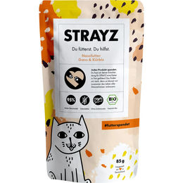 STRAYZ Bio Katzenfutter Gans und Kürbis 14x85g – Bild 1 von 2