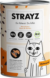 STRAYZ Bio Katzenfutter Gans und Kürbis Adult 6x400g - 6 x 400 g – Bild 1 von 2