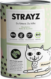 STRAYZ Bio Katzenfutter Huhn und Zucchini Adult 6x400g - 6 x 400 g – Bild 1 von 2