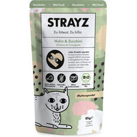 Produktbild von STRAYZ Bio Katzenfutter Huhn und Zucchini Stückchen in Sauce Adult 14 x 85 g - 6 x 85 g