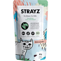Produktbild von STRAYZ Bio Katzenfutter Lachs und Brokkoli 14x85g