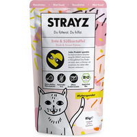 Produktbild von STRAYZ Bio Katzenpastete Ente und Süßkartoffel Adult 14 x 85 g - 12 x 85 g