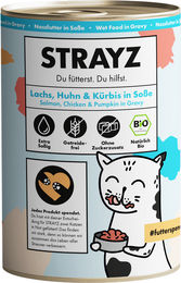 Strayz Katzen-Nassfutter Lachs Huhn und Kürbis in Soße 400 g – Bild 1 von 1