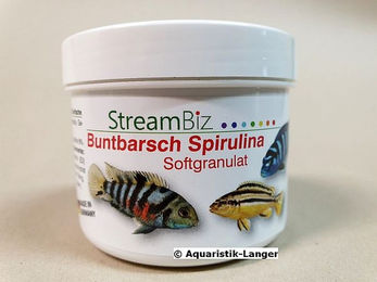 Produktbild von StreamBiz Buntbarsch Spirulina Softgranulat für Süßwasserfische - 80 g