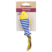 Produktbild von Strellow Flamingo Katzenspielzeug aus Stoff mit Catnip in Gelb
