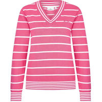 Produktbild von Strickpullover mit V-Ausschnitt HV Society Manon für Damen in Rosa aus Baumwolle
