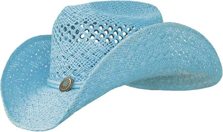Strohhut Damen Tombstone Sommer Blau – Bild 1 von 1