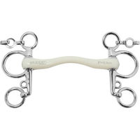 Produktbild von Stübben Baby-Pelham Fine Line Flex 1306 Gebiss aus Kunststoff in Weiß 10,5 cm