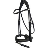 Produktbild von Stübben Clare Kandare Trense Switch für Warmblut aus Leder in Schwarz und Silber