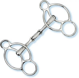 Produktbild von Stübben Easy Control 3-Ring Gebiss aus Edelstahl in Silber