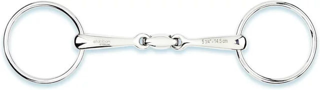 Produktbild von Stübben Easy Control Gebiss für Pferde mit doppelten Bruchstücken und Ringen in Silber und Kupfer