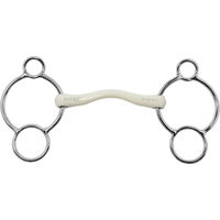 Produktbild von Stübben Fine Line Flex Drehriegel mit 3 Ringen für Pferde in Weiß aus Kunststoff