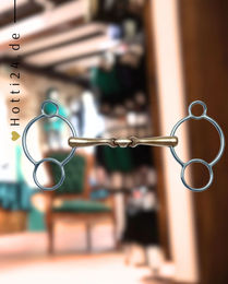 Produktbild von Stübben Gebiss 2980 Quick Contact 3 Ring Trense aus Kupfer in Goldoptik
