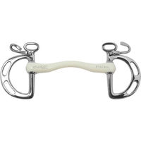 Produktbild von Stübben Goyo Aga Fine Line Flex D-Ring Gebiss aus Kunststoff in Weiß