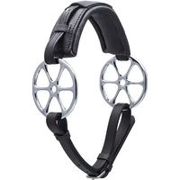 Produktbild von Stübben Hackamore für Pferde aus Leder mit Blumenringen in Schwarz