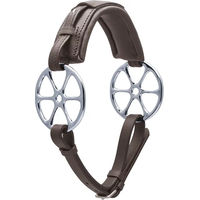 Produktbild von Stübben Hackamore für Pferde und Ponys aus Leder mit Blumenringen in Braun