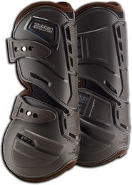 Stübben Hybrid Springgamaschen für Pferde braun Größe M mit Fleece – Bild 1 von 11