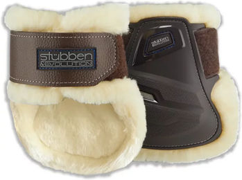 Stübben Hybrid Streichkappen für Pferde mit Fleece-Futter braun Größe M – Bild 1 von 6