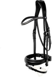 Stübben Kandare mit kombiniertem Reithalfter Switch Leitrim aus Leder in Schwarz XL – Bild 1 von 1