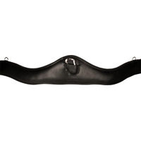 Produktbild von Stübben Leder-Sattelgurt Contour mit beidseitigem Elastikzug Schwarz 130cm