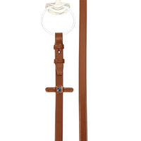 Produktbild von Stübben Lederzügel glatt schmal schwarz mit silbernen Beschlägen für Vollblut 140cm - 140 cm