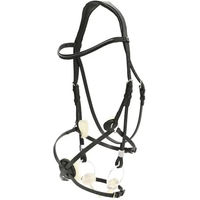 Produktbild von Stübben Muserolle Mexicaine Pro-Jump Slide&Lock Reittrense für Pferde aus Leder in Schwarz