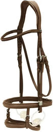 Produktbild von Stübben Muserolle Tandem Pro-Jump Slide&Lock Reittrense für Pferde aus Leder in Braun