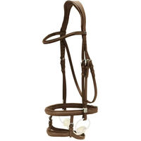 Produktbild von Stübben Muserolle Tandem Pro-Jump Slide&Lock Reittrense für Pferde aus Leder in Braun