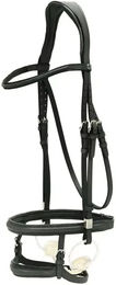 Produktbild von Stübben Muserolle Tandem Pro-Jump Slide&Lock Reittrense für Pferde aus Leder in Schwarz