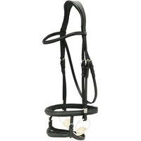 Produktbild von Stübben Muserolle Tandem Pro-Jump Slide&Lock Reittrense für Pferde aus Leder in Schwarz