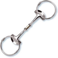 Produktbild von Stübben Silver Wings Aufziehtrense 2-Fach gebrochen aus Edelstahl 13,5 cm 16 mm