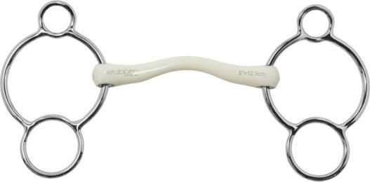 Stübben Steeltec Fine Line Flex 3Ring Trense aus Edelstahl in Weiß – Bild 1 von 1